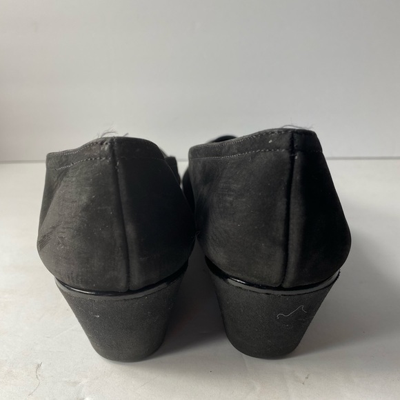 Vintage Salvatore ferragamo wedge pumps heels black 8 AAAA fits 7.5-8 - Picture 6 of 9